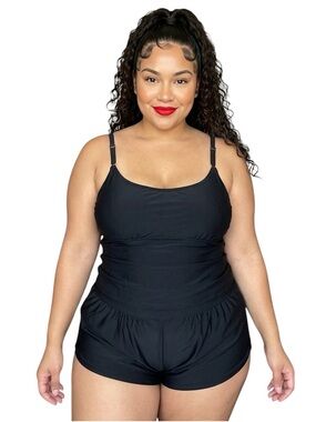 2 piece Women’s Tankini Swim Set - Black